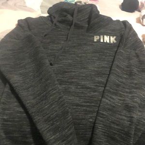 Gray pink crew neck